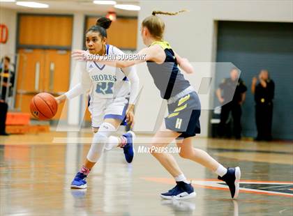 Thumbnail 1 in Highland vs Atlantic Shores Christian (StatVa Girls Basketball Classic) photogallery.