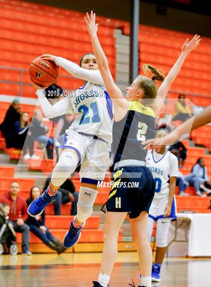 Thumbnail 3 in Highland vs Atlantic Shores Christian (StatVa Girls Basketball Classic) photogallery.