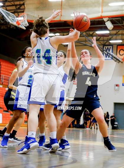 Thumbnail 3 in Highland vs Atlantic Shores Christian (StatVa Girls Basketball Classic) photogallery.