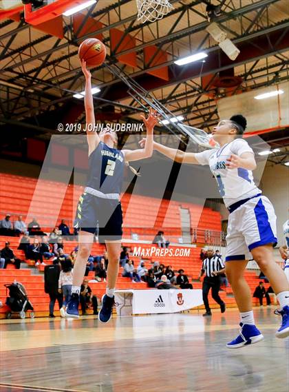Thumbnail 1 in Highland vs Atlantic Shores Christian (StatVa Girls Basketball Classic) photogallery.