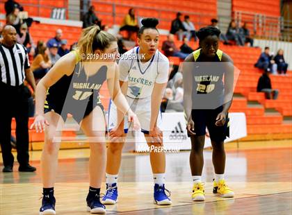 Thumbnail 1 in Highland vs Atlantic Shores Christian (StatVa Girls Basketball Classic) photogallery.