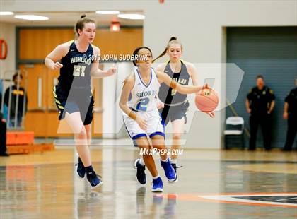 Thumbnail 1 in Highland vs Atlantic Shores Christian (StatVa Girls Basketball Classic) photogallery.