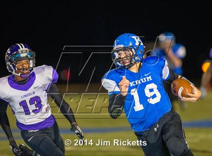 Thumbnail 3 in Lincoln @ Krum (UIL 4A Division 2 Region 1 Bi-District Playoff) photogallery.