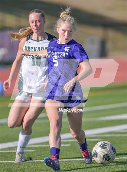 Thumbnail 3 in Hockaday vs St. Stephens (SPC Soccer 4A Championship) photogallery.