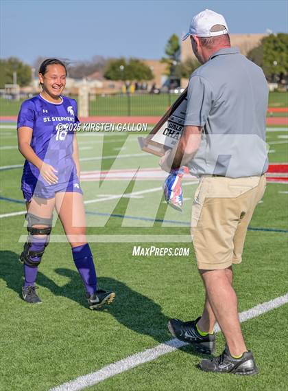 Thumbnail 3 in Hockaday vs St. Stephens (SPC Soccer 4A Championship) photogallery.