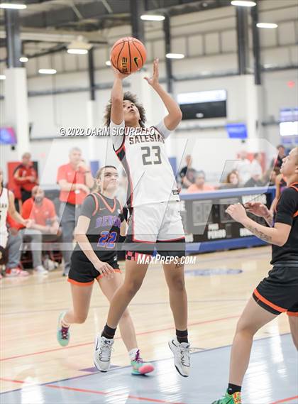Thumbnail 3 in Salesian College Preparatory vs. Benson Tech (NIKE Tournament of Champions) photogallery.