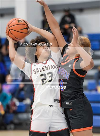 Thumbnail 2 in Salesian College Preparatory vs. Benson Tech (NIKE Tournament of Champions) photogallery.
