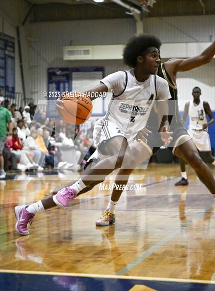 Thumbnail 1 in Zephyrhills Christian Academy vs The Villages Charter. (SunBash Tourney) photogallery.