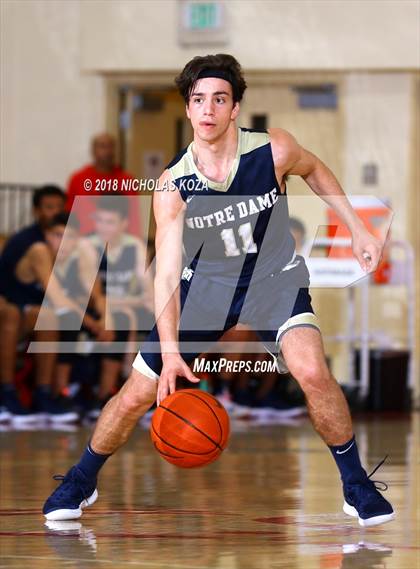 Thumbnail 3 in George Washington Prep vs. Notre Dame (SO) (Ryse Williams Pac Shores Tournament) photogallery.