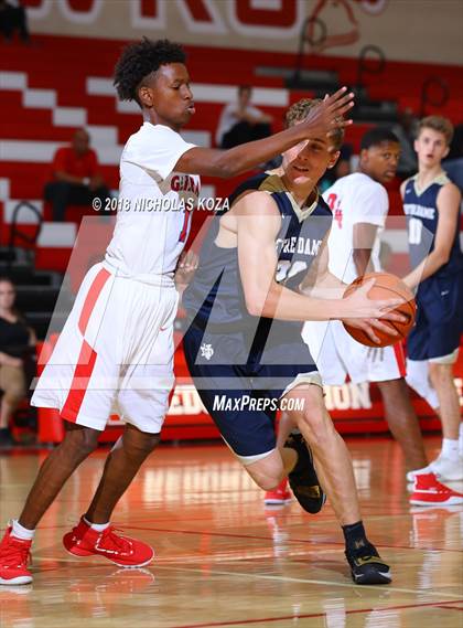 Thumbnail 1 in George Washington Prep vs. Notre Dame (SO) (Ryse Williams Pac Shores Tournament) photogallery.
