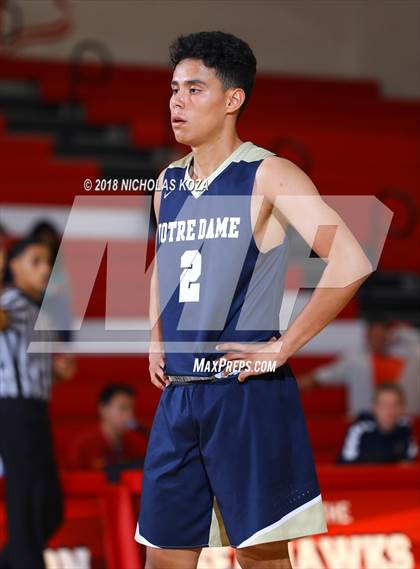Thumbnail 1 in George Washington Prep vs. Notre Dame (SO) (Ryse Williams Pac Shores Tournament) photogallery.