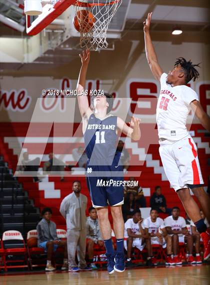 Thumbnail 1 in George Washington Prep vs. Notre Dame (SO) (Ryse Williams Pac Shores Tournament) photogallery.