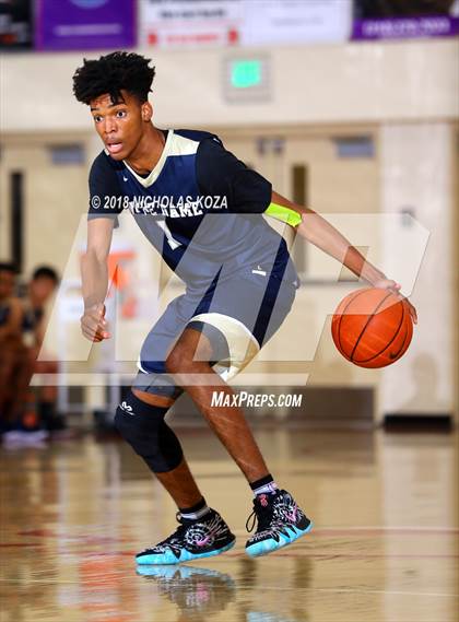 Thumbnail 1 in George Washington Prep vs. Notre Dame (SO) (Ryse Williams Pac Shores Tournament) photogallery.