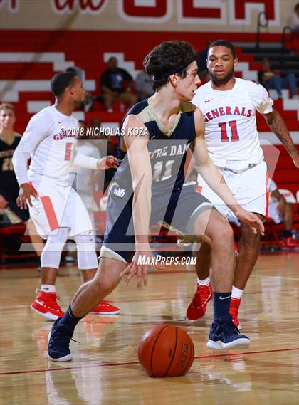 Thumbnail 2 in George Washington Prep vs. Notre Dame (SO) (Ryse Williams Pac Shores Tournament) photogallery.