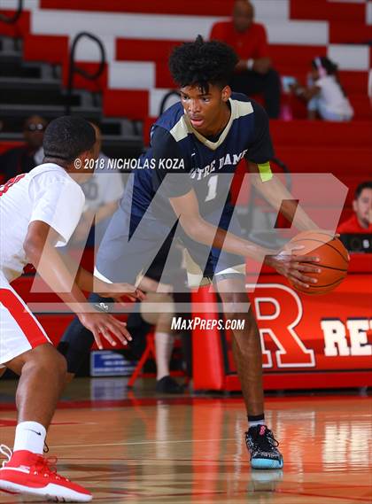Thumbnail 1 in George Washington Prep vs. Notre Dame (SO) (Ryse Williams Pac Shores Tournament) photogallery.