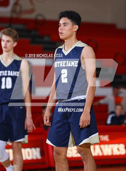 Thumbnail 3 in George Washington Prep vs. Notre Dame (SO) (Ryse Williams Pac Shores Tournament) photogallery.