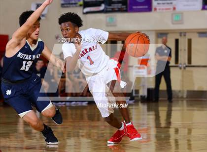 Thumbnail 2 in George Washington Prep vs. Notre Dame (SO) (Ryse Williams Pac Shores Tournament) photogallery.