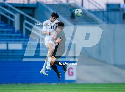 Thumbnail 2 in Austin Vandegrift vs. Lewisville Flower Mound (UIL 6A Soccer Semifinal) photogallery.