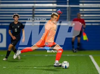 Thumbnail 2 in Austin Vandegrift vs. Lewisville Flower Mound (UIL 6A Soccer Semifinal) photogallery.
