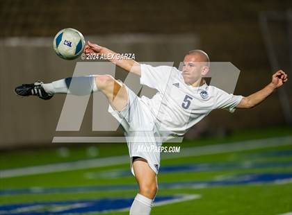 Thumbnail 3 in Austin Vandegrift vs. Lewisville Flower Mound (UIL 6A Soccer Semifinal) photogallery.