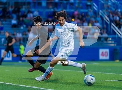 Thumbnail 3 in Austin Vandegrift vs. Lewisville Flower Mound (UIL 6A Soccer Semifinal) photogallery.