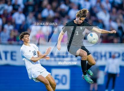 Thumbnail 1 in Austin Vandegrift vs. Lewisville Flower Mound (UIL 6A Soccer Semifinal) photogallery.