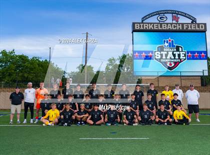 Thumbnail 2 in Austin Vandegrift vs. Lewisville Flower Mound (UIL 6A Soccer Semifinal) photogallery.