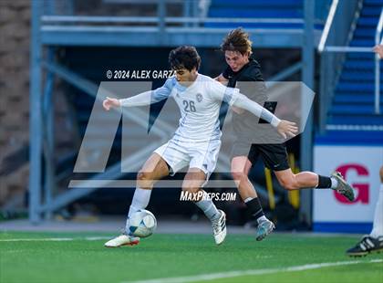 Thumbnail 1 in Austin Vandegrift vs. Lewisville Flower Mound (UIL 6A Soccer Semifinal) photogallery.