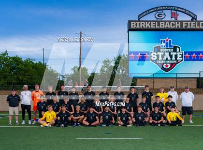Thumbnail 1 in Austin Vandegrift vs. Lewisville Flower Mound (UIL 6A Soccer Semifinal) photogallery.