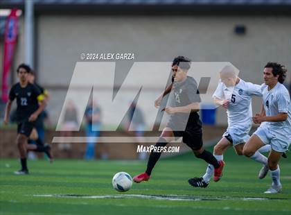Thumbnail 3 in Austin Vandegrift vs. Lewisville Flower Mound (UIL 6A Soccer Semifinal) photogallery.
