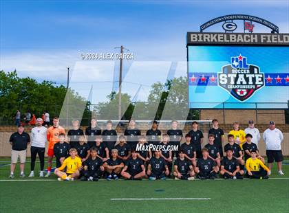 Thumbnail 3 in Austin Vandegrift vs. Lewisville Flower Mound (UIL 6A Soccer Semifinal) photogallery.