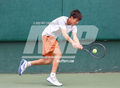 Thumbnail 3 in Round Rock Westwood vs The Woodlands (UIL 6A Tennis Final) photogallery.