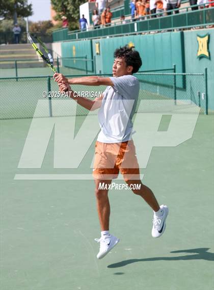 Thumbnail 3 in Round Rock Westwood vs The Woodlands (UIL 6A Tennis Final) photogallery.