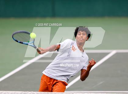 Thumbnail 2 in Round Rock Westwood vs The Woodlands (UIL 6A Tennis Final) photogallery.