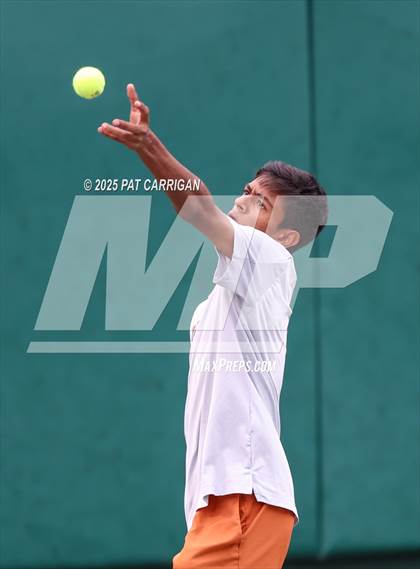 Thumbnail 3 in Round Rock Westwood vs The Woodlands (UIL 6A Tennis Final) photogallery.