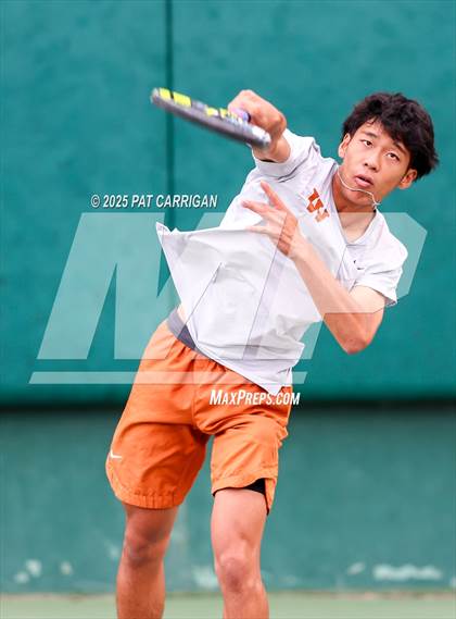 Thumbnail 2 in Round Rock Westwood vs The Woodlands (UIL 6A Tennis Final) photogallery.