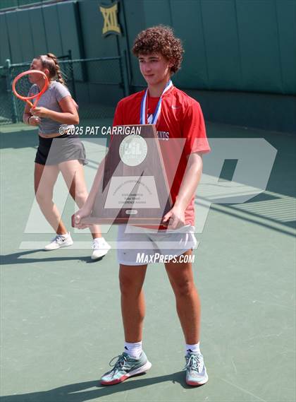 Thumbnail 3 in Round Rock Westwood vs The Woodlands (UIL 6A Tennis Final) photogallery.