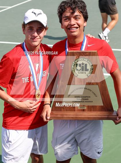 Thumbnail 1 in Round Rock Westwood vs The Woodlands (UIL 6A Tennis Final) photogallery.
