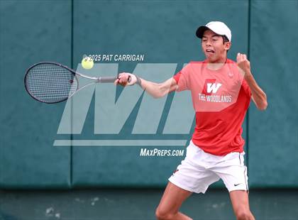 Thumbnail 3 in Round Rock Westwood vs The Woodlands (UIL 6A Tennis Final) photogallery.