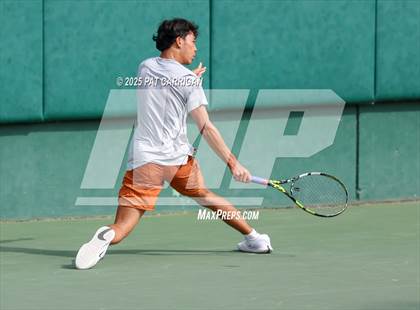 Thumbnail 2 in Round Rock Westwood vs The Woodlands (UIL 6A Tennis Final) photogallery.
