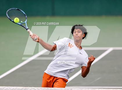 Thumbnail 1 in Round Rock Westwood vs The Woodlands (UIL 6A Tennis Final) photogallery.