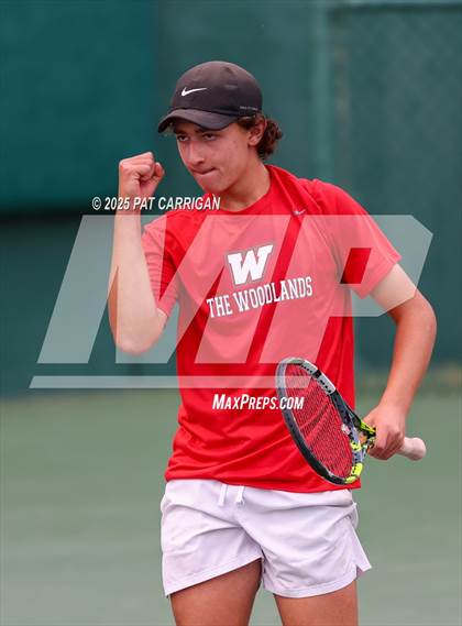 Thumbnail 3 in Round Rock Westwood vs The Woodlands (UIL 6A Tennis Final) photogallery.