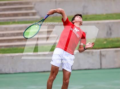 Thumbnail 3 in Round Rock Westwood vs The Woodlands (UIL 6A Tennis Final) photogallery.