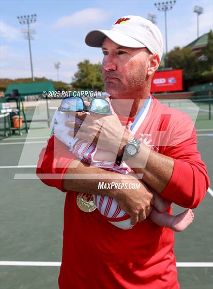 Thumbnail 2 in Round Rock Westwood vs The Woodlands (UIL 6A Tennis Final) photogallery.