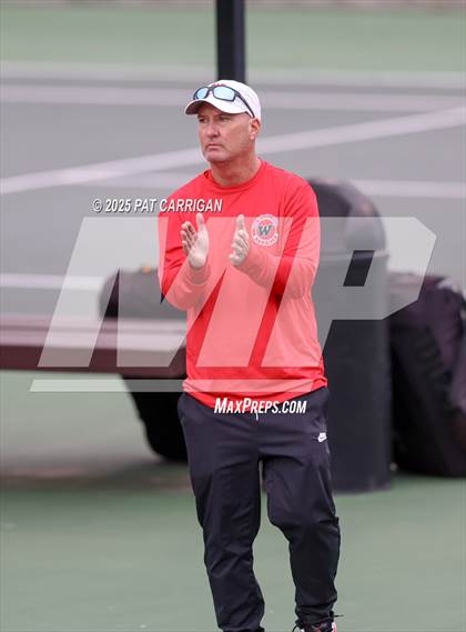 Thumbnail 2 in Round Rock Westwood vs The Woodlands (UIL 6A Tennis Final) photogallery.