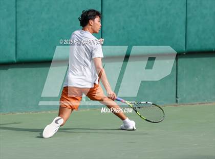Thumbnail 3 in Round Rock Westwood vs The Woodlands (UIL 6A Tennis Final) photogallery.