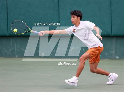 Thumbnail 3 in Round Rock Westwood vs The Woodlands (UIL 6A Tennis Final) photogallery.