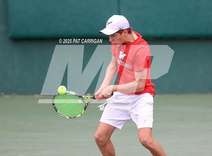 Thumbnail 3 in Round Rock Westwood vs The Woodlands (UIL 6A Tennis Final) photogallery.