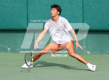 Thumbnail 3 in Round Rock Westwood vs The Woodlands (UIL 6A Tennis Final) photogallery.
