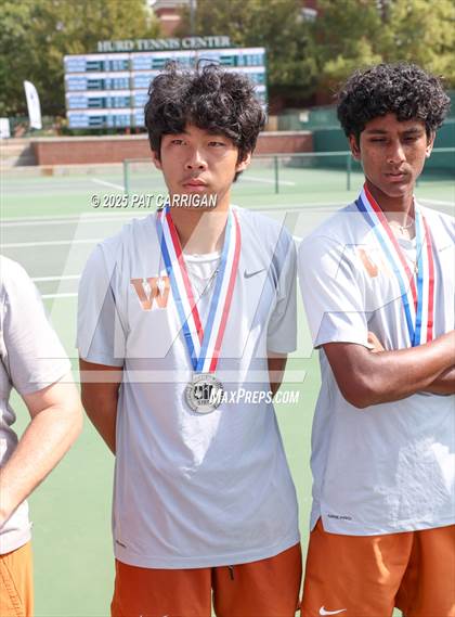 Thumbnail 1 in Round Rock Westwood vs The Woodlands (UIL 6A Tennis Final) photogallery.